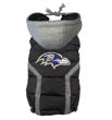Picture of Baltimore Ravens Dog Puffer Vest.