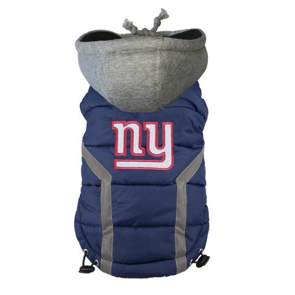 Picture of New York Giants Dog Puffer Vest.