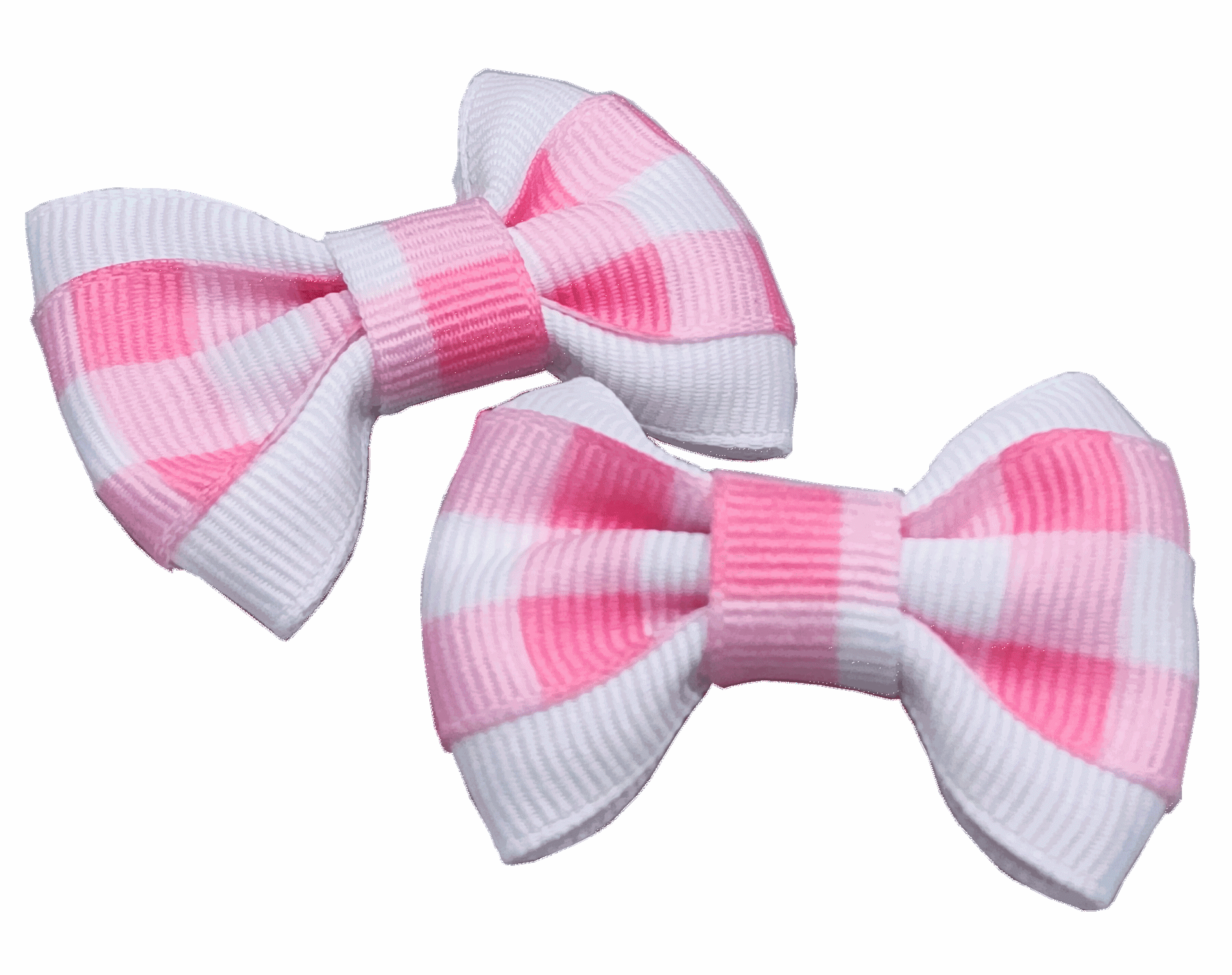 Picture of Hair Bows - Sm White/Pink Check