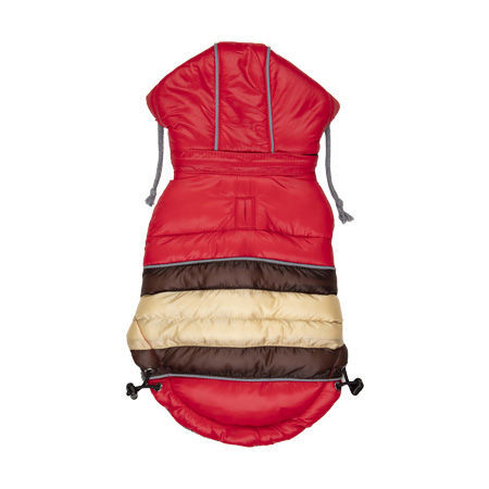 Picture of Soft Stripe Puffer Coat - Red