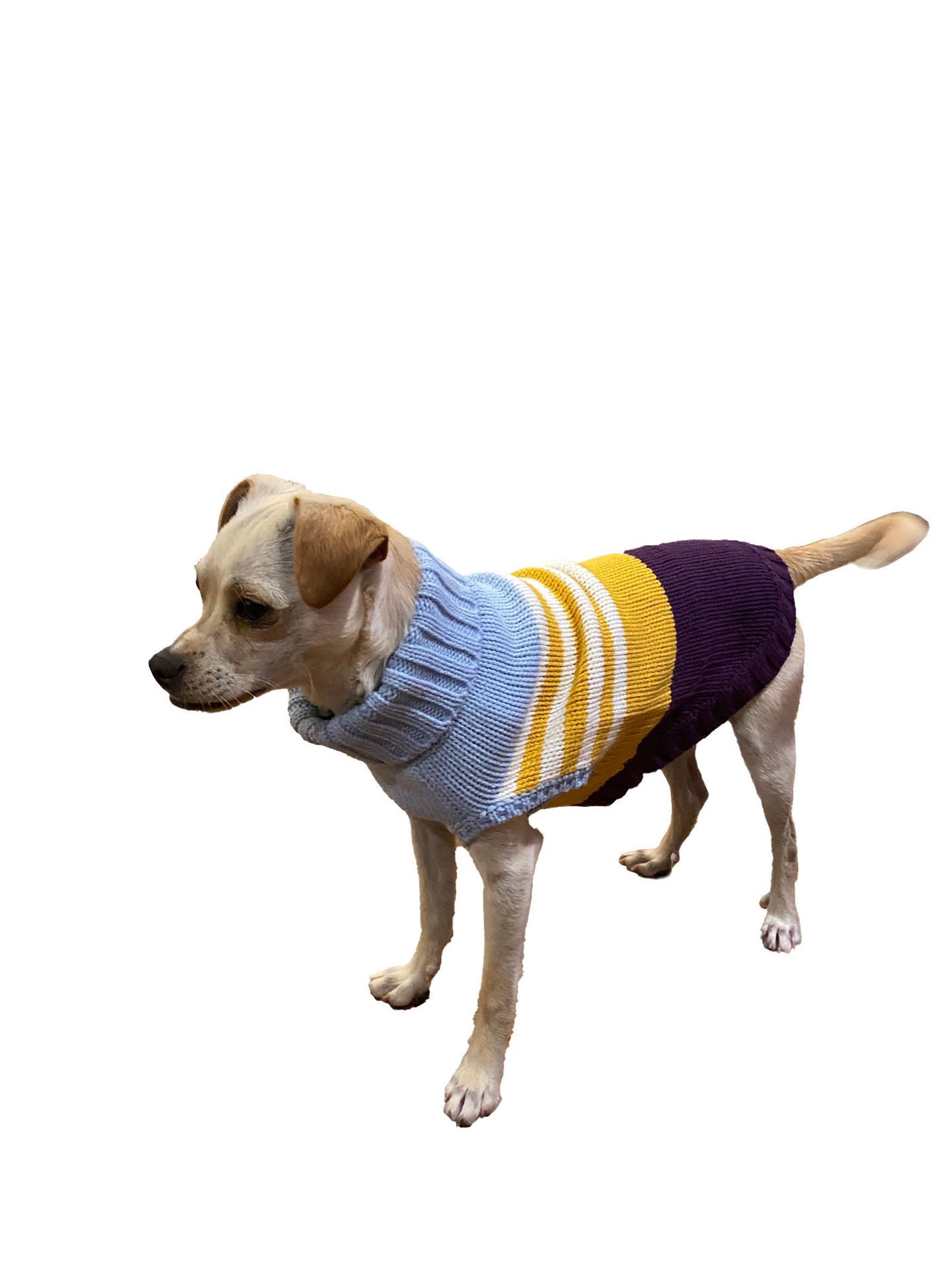 Picture of Color Block Sweater - Lt.Blue/Purple