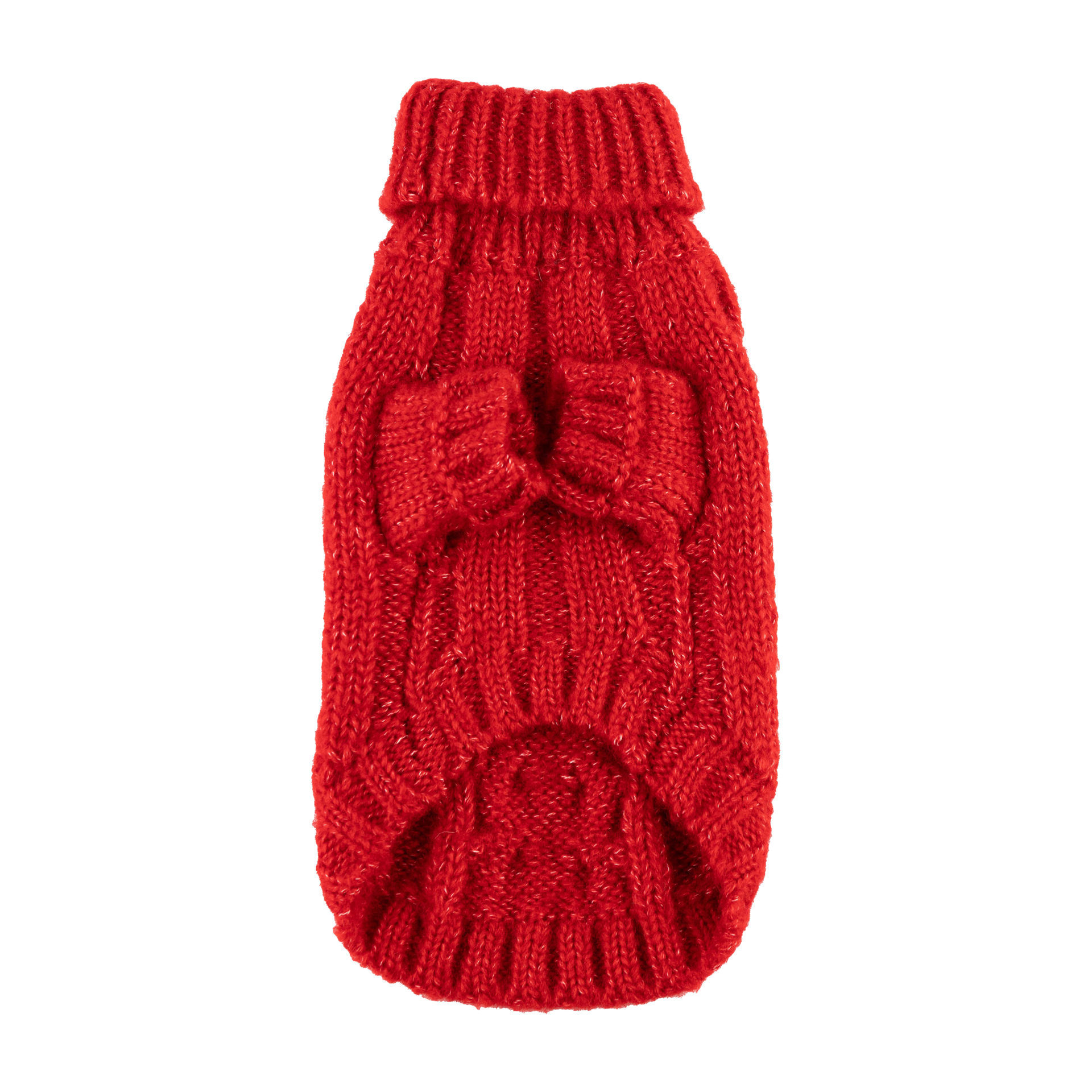 Picture of Angora Cable Knit Sweater-Red