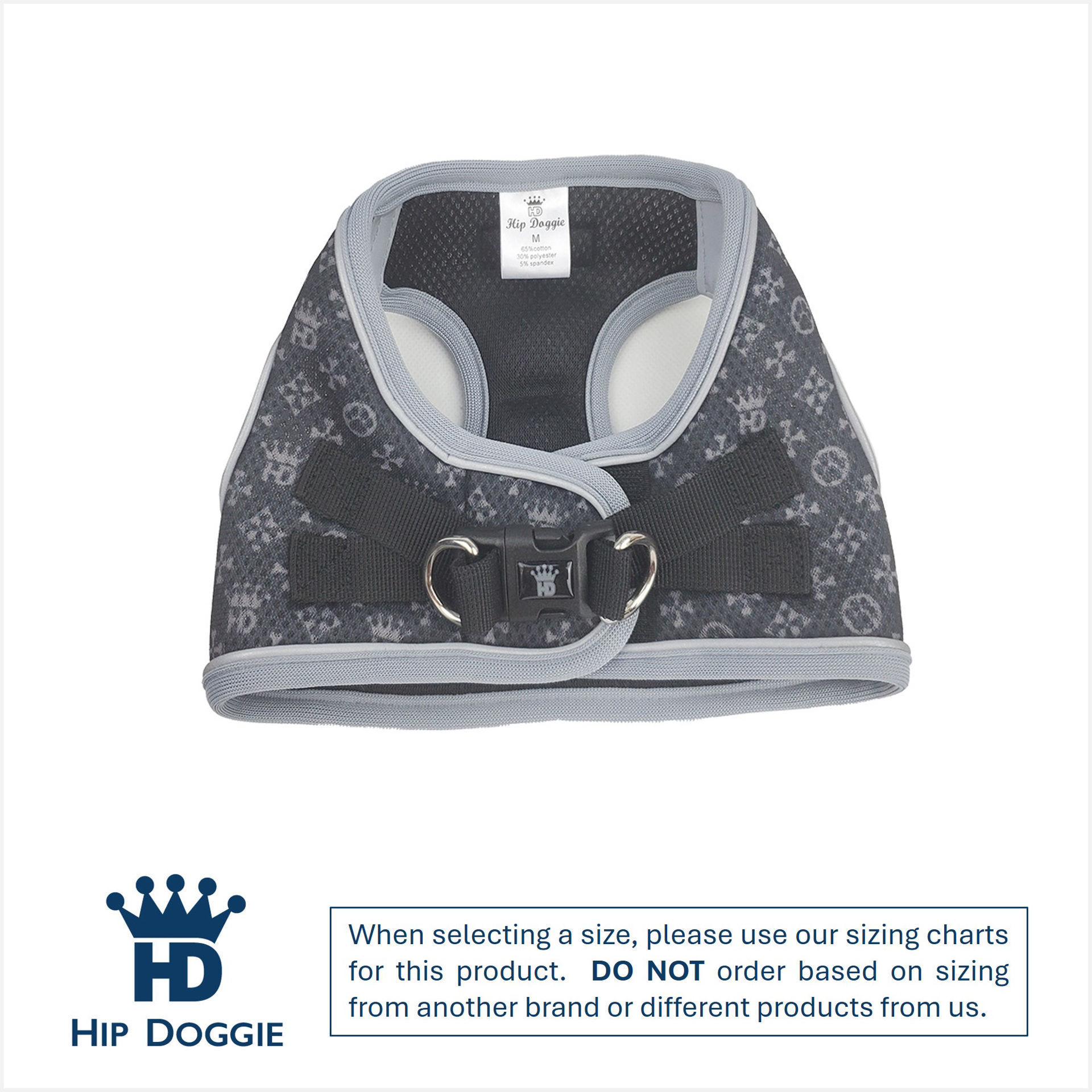 Picture of EZ Step-In Harness Vest - Black HD Crown