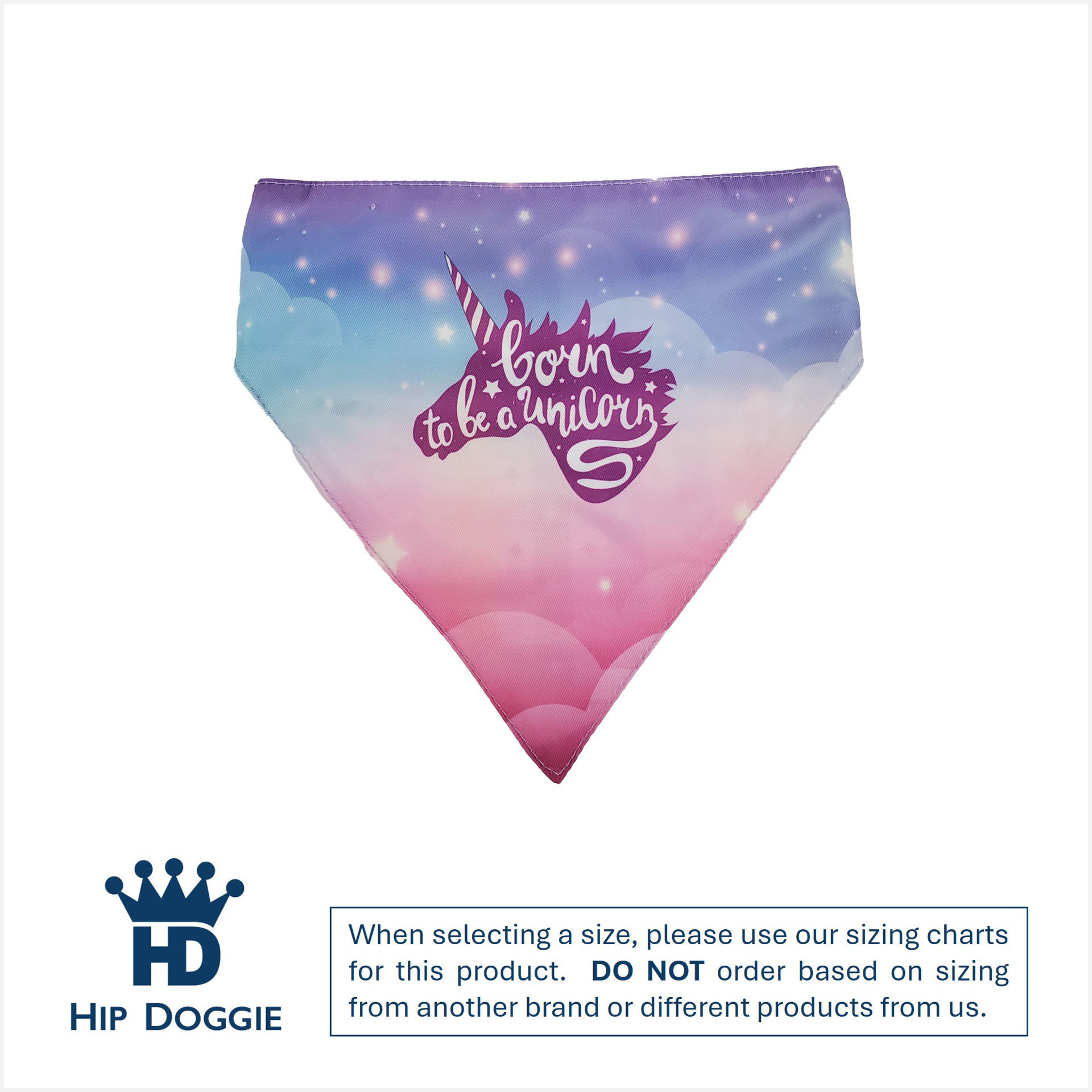 Picture of Two Sided Bandana - Born to be a Unicorn
