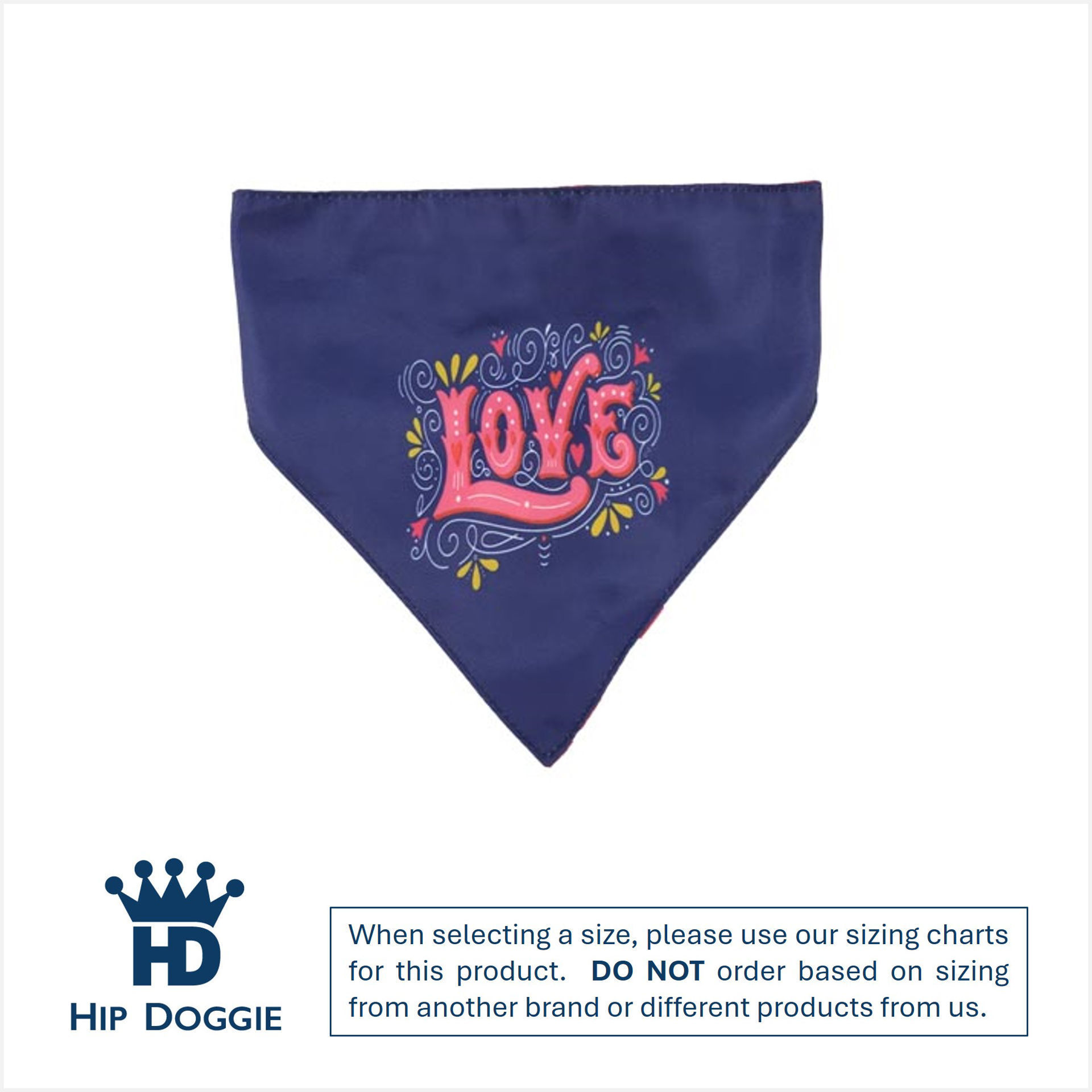Picture of Two Sided Bandana - Love/Scattered Hearts