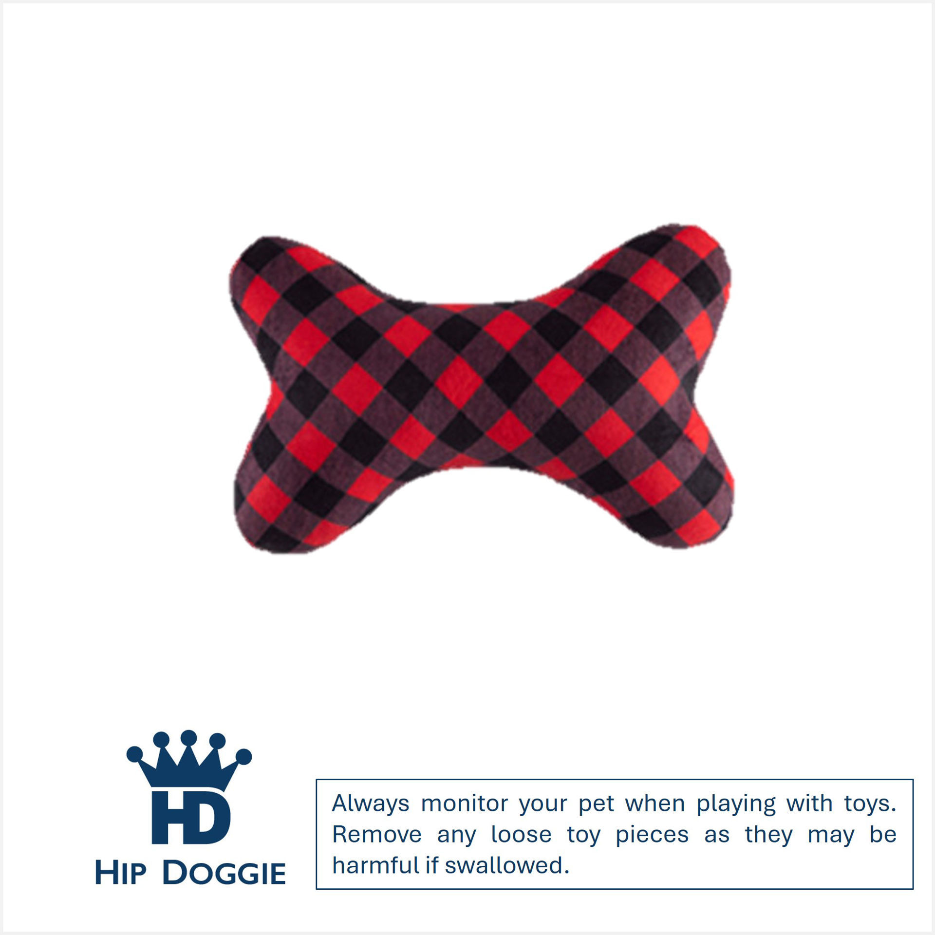Picture of Bone Toy - Buffalo Check