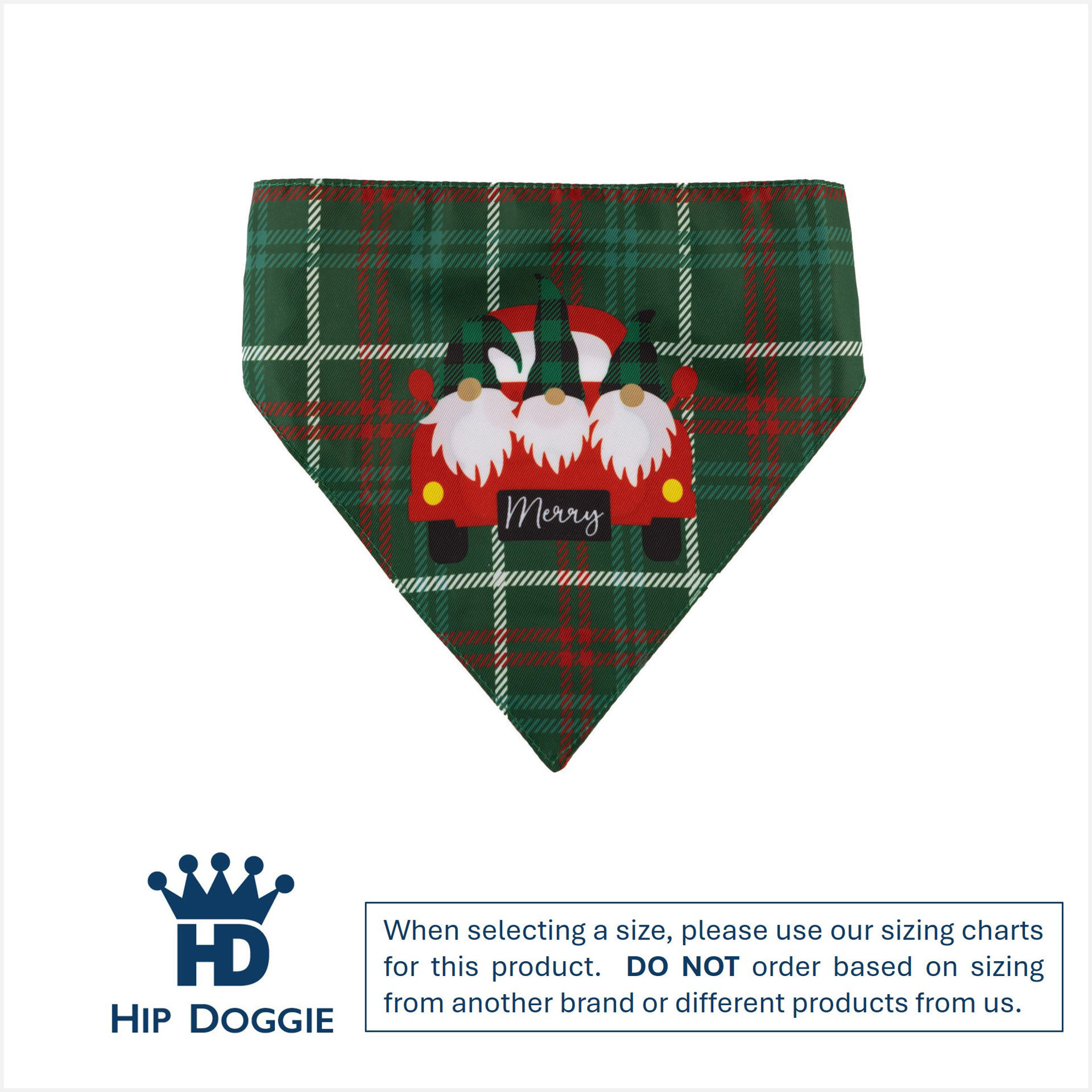 Picture of Two Sided Bandana - Gnomes Santa
