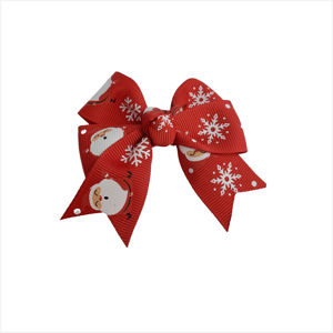 Picture of Hair Bow - Lg Red Snowflake