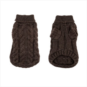 Picture of Chocolate Angora Cable Knit Sweater