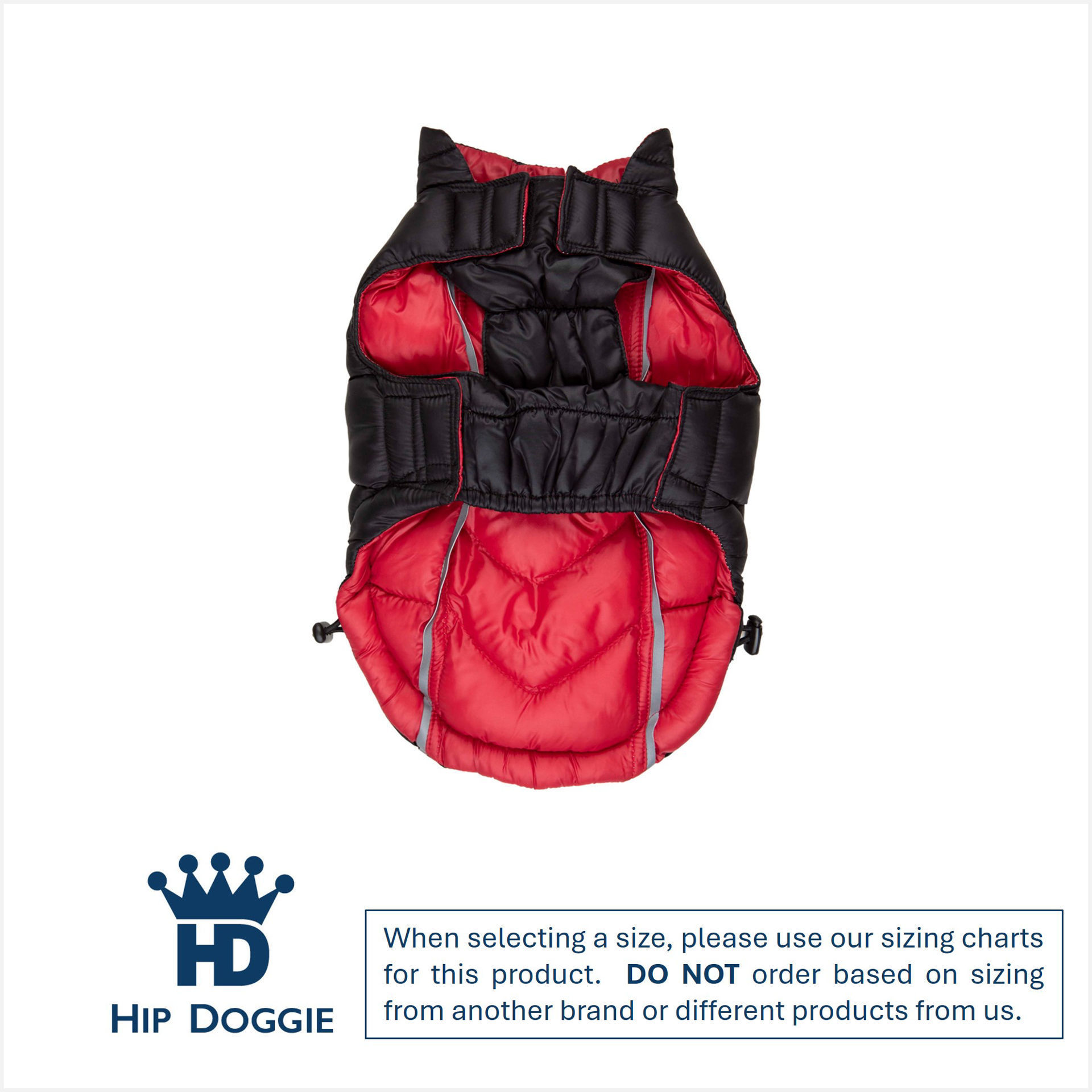 Picture of Featherlite Reversible-Reflective Puffer Vest Black/Red